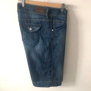 H&M premium collection Denim Bermuda shorts